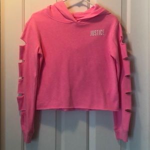 Cute 💕 Girls cropped hoodie with cut out sleeves